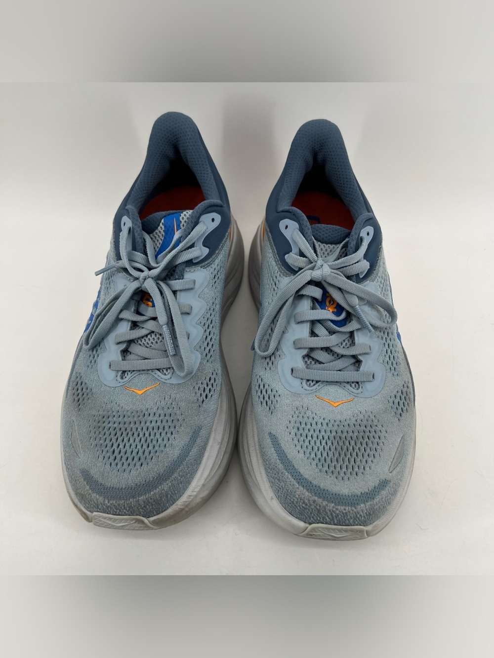 Hoka Bondi 9 Running Shoes Drizzle Downpour Blue Mens 10 2E Wide